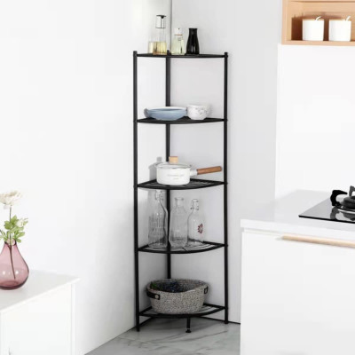 5-Tier Corner Shelf Stand Metal Wire Corner Shelving Display Unit Storage Furnit