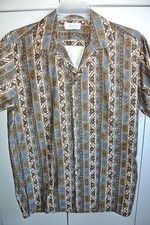 Andrade Mens Medium Floral Vertical Band Print 60s/Mint