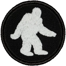 GLOW IN THE DARK Bigfoot Patrol Patch - 2" Round Embroidered Patch