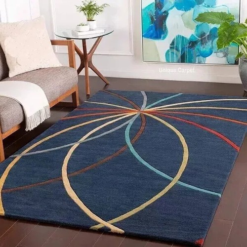 Gorgeous New Hand Tufted Modern Design 100% Nz Wool Area Rug Buy 1 Get 1 Free - Picture 6 of 6