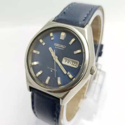 Seiko Automatic 6309-8010 Day/Date Blue Dial Vintage Men's Watch