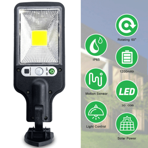 600W Solar Sensor LED Light 30COB Power Wall Lamp Outdoor Garden Pathway Street - Picture 13 of 16