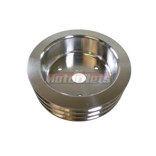 SBC Chevy 283-350 Aluminum 2/3/1 Water Crankshaft Power Steering Pulley Kit SWP - Picture 5 of 6