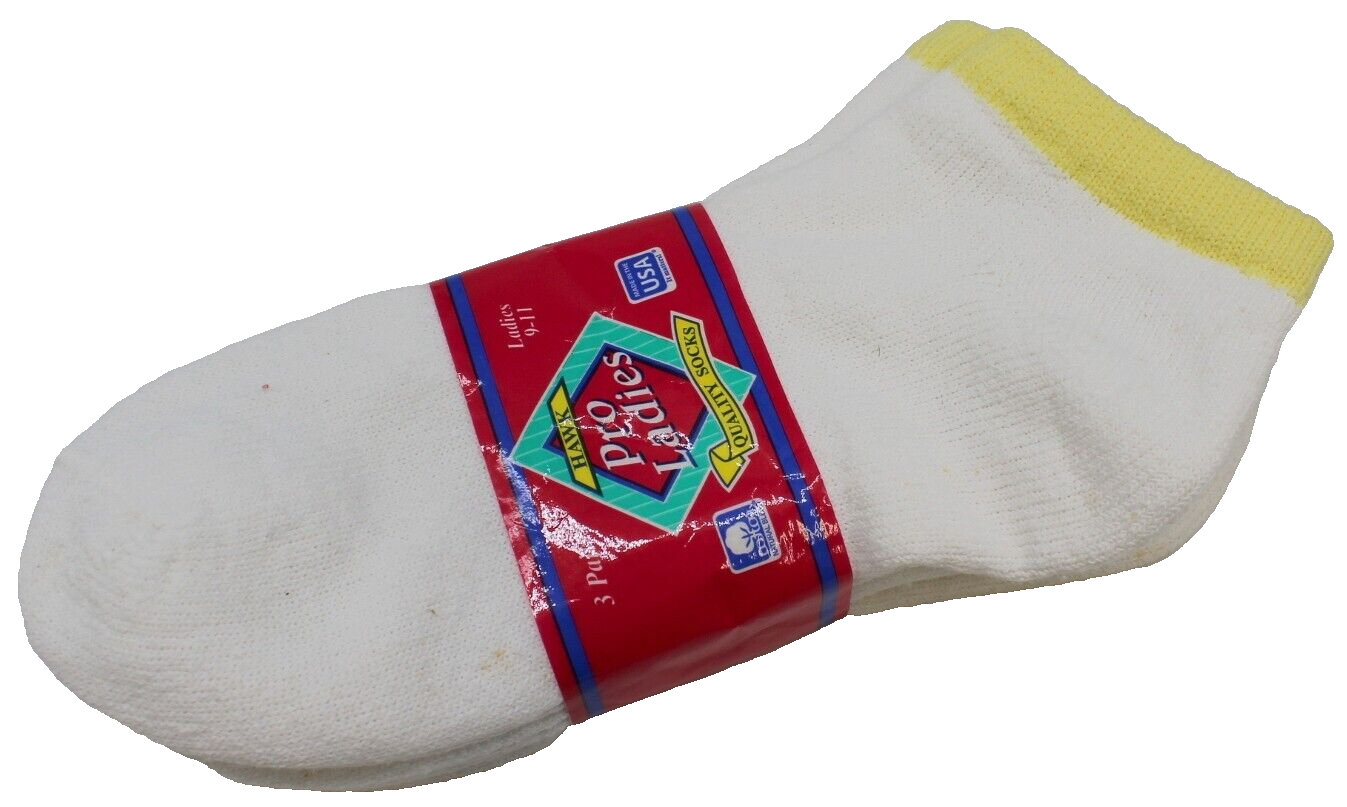 Hawk Pro Womens Ankle Socks 3-Pack Size 9-11 Cotton Blend USA-Made-image