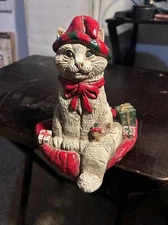 2002 Telle M. Stein SNOW KITTY  Stocking Holder 6.5", #CHR-0821