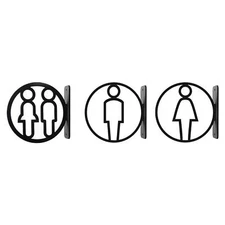 Toilet Sign Decorative Signage Acrylic Men or Women for Office Building Hotel