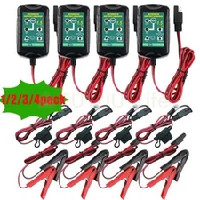1-4Pack 6V 12V Automatic Battery Charger Maintainer Trickle Float Motorcycle Car