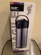 NEW  Service Ideas ECAL22PBL Eco-Air Airpot with Pump Glass Lined 2.2L Stainless