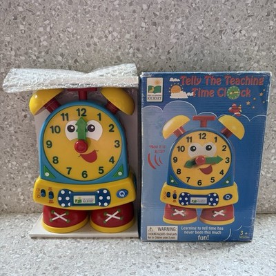 The Learning Journey Telly The Teaching Time Clock Blue/Yellow NOS W/BOX