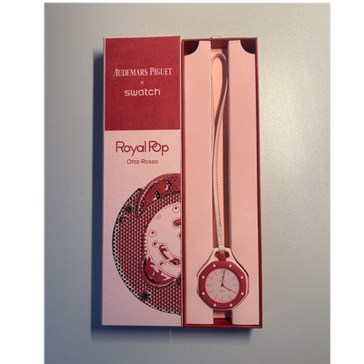 Swatch Royal Pop Otto Rosso Armbanduhr Quarz Analog Kunststoff rosa/rot Box
