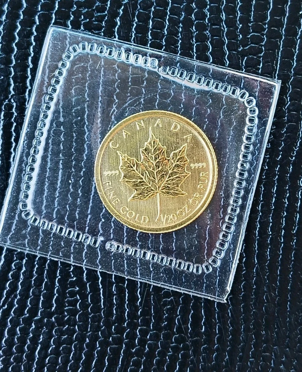 Royal Canadian Mint Gold Bullion 1/20 oz Precious Metal Content