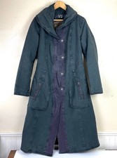 Transit Par-Such TR-900 Women's Blue Nylon Avant-garde Jacket Coat Size 3