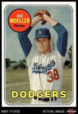 1969 Topps #444 Joe Moeller Yellow Name Dodgers COMMON VARIATION 7 - NM