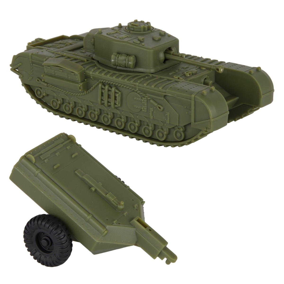 BMC CTS WW2 British Churchill Crocodile Plastic Tank GREEN Classic