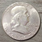 benjamin franklin 90% silver half dollar