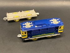 Vintage 1979 Tomy Plarail Ef65 Blue Train And Car Chassis -works