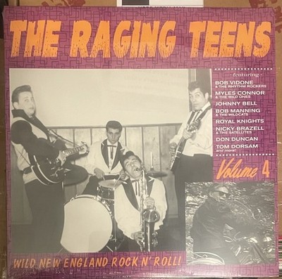 RAGING TEENS Vol 4 LP NEW Bob Vidone Rhythm Rockers bob manning wild cats angels