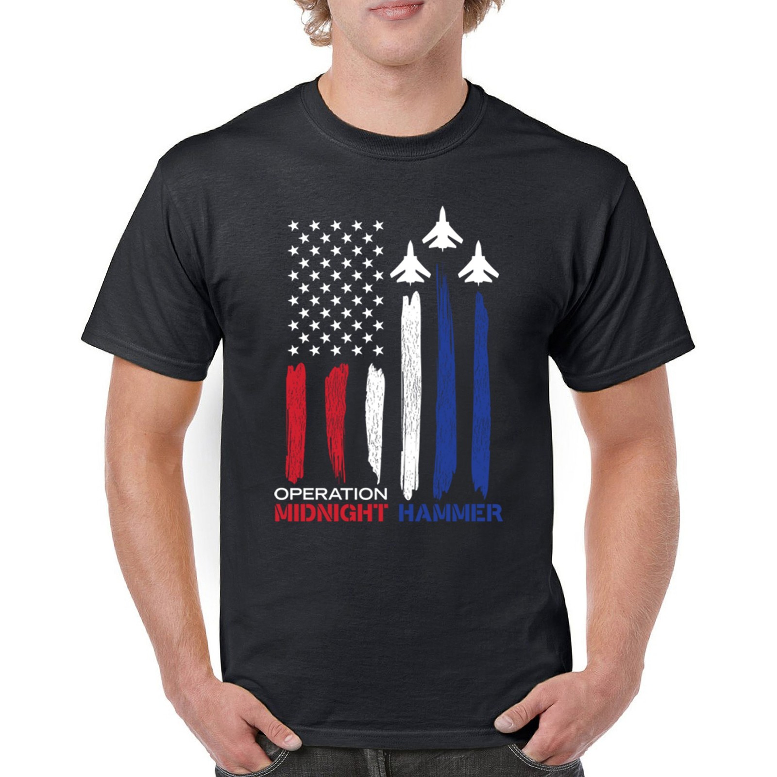 ALTRA T shirt Operazione Midnight Hammer bandiera americana GBU 57 President maglietta uomo