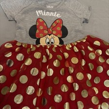 Disney Girls Red Minnie Mouse Dress- Minnie Mouse Tulle Tutu Dress 2T NWT