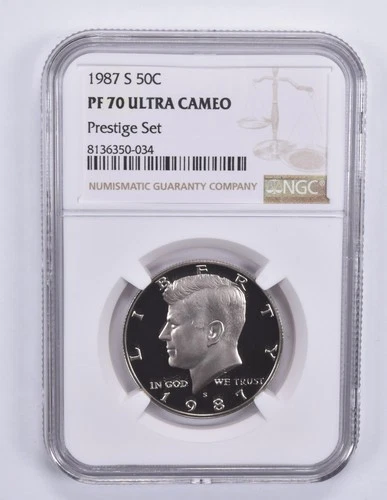 1987-S Kennedy Half Dollar Prestige Set PF70 UCAM NGC Brown Label *7231