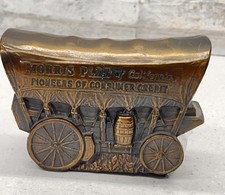 Morris Plan Of California Banthrico Metal Covered Wagon Promotional Bank Read