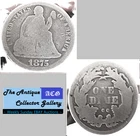 1875 CC  Silver US Carson City Mint Seated Liberty Dime🪙Type 4🪙Above Bow