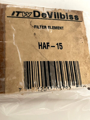 DEVILBISS 928631  HAF-15  Filter Element, OEM-NOT A KNOCK-OFF DAD503