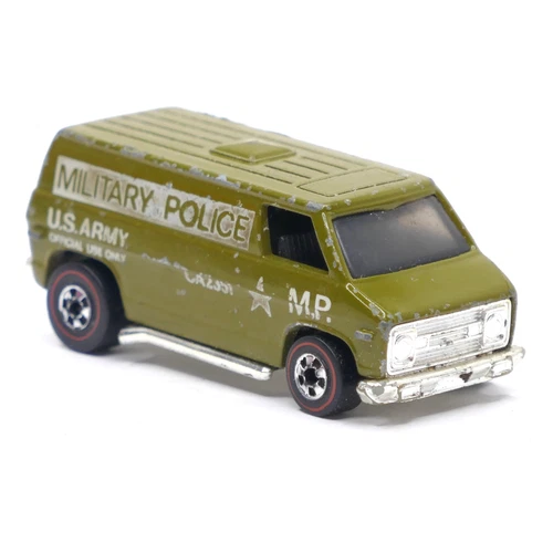 1974 Hot Wheels U.S. Army Military Police M.P. Van Redline GC USED