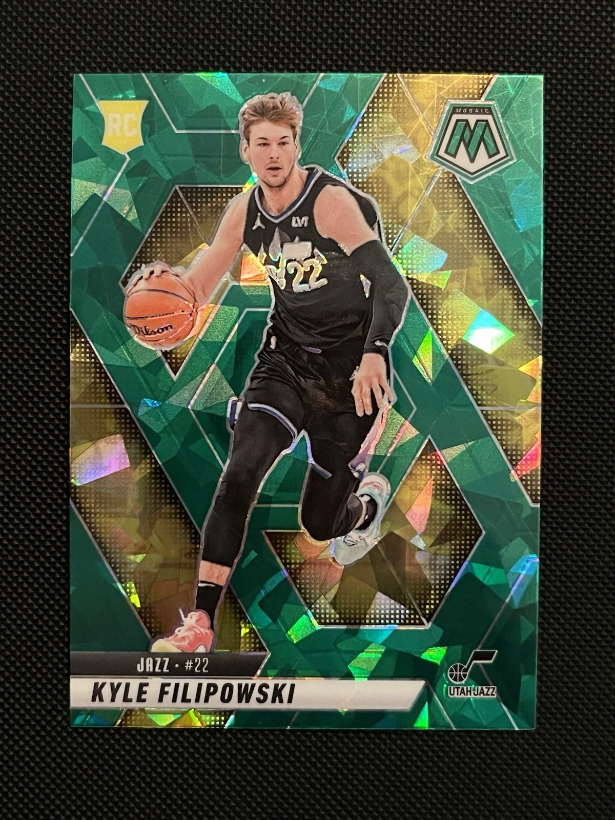2024-25 Panini Mosaic Kyle Filipowski #231 Green Ice Utah Jazz Rookie Card
