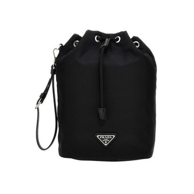 Prada Tasche Eimer mit Kordelzug Dreieck Logo schwarz 1NS369 R067 F0002 54842604