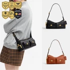 Coach Turnlock Haversack 27 Black/ Brown Leather Bag CFR53 B4BK B4YU1