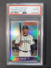 2019 Topps Heritage - Fernando Tatís Jr. Chrome Purple Refractor #517 PSA 10