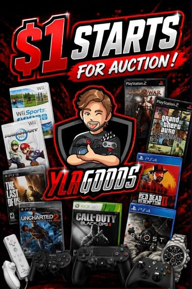 $1 Starts Gaming Auctions 🔥 PS Xbox Nintendo & More