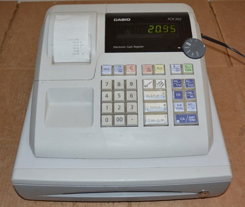 Casio PCR-262 Electronic Cash Register W/ Drawer Working