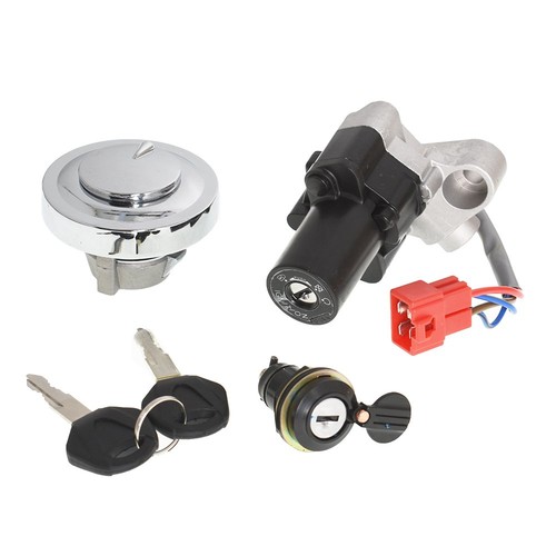 For Yamaha V-STAR 650 1100 1999-2016 Ignition Switch Fuel Cap Seat Lock Keys US - Bild 2 von 16