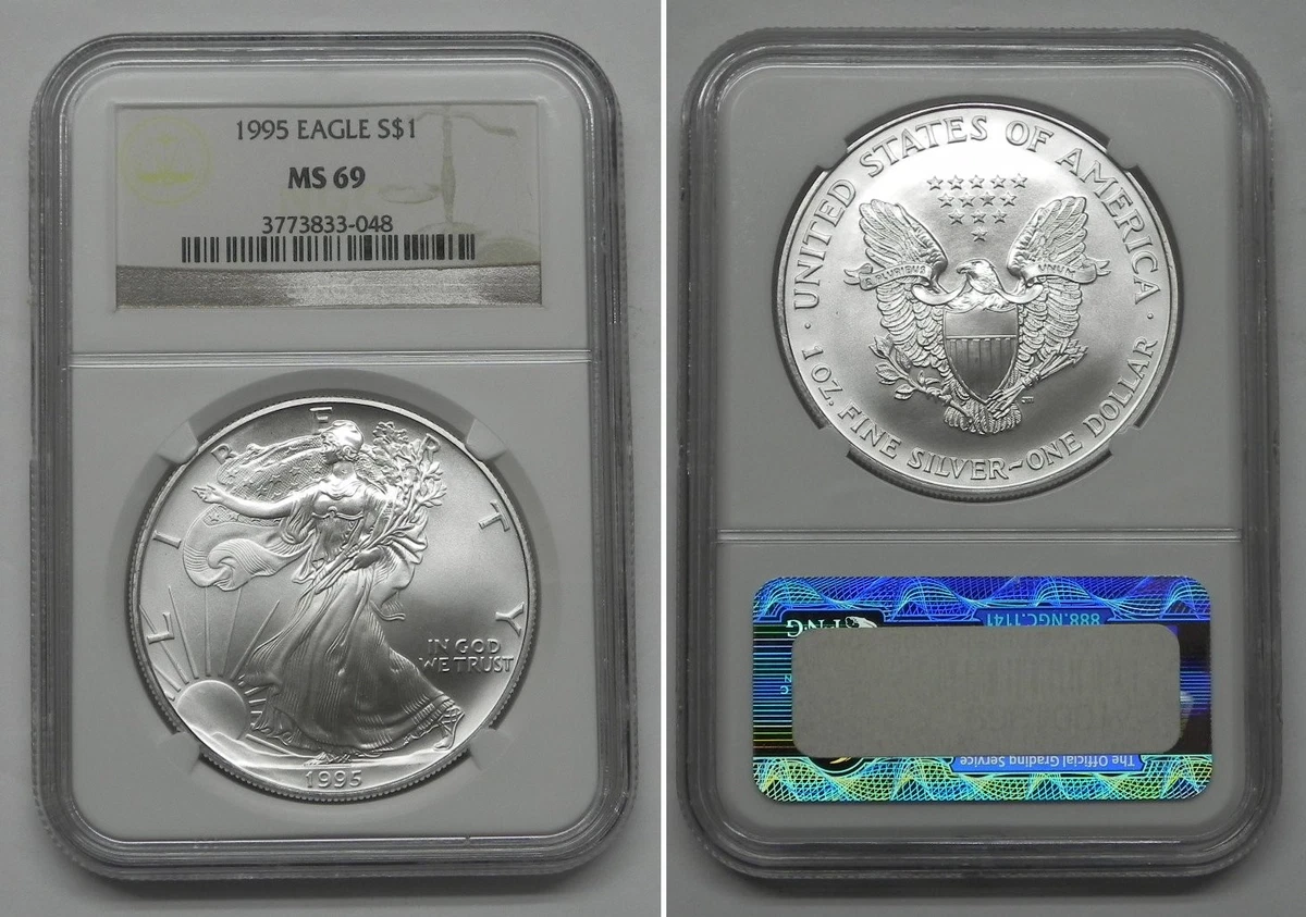 NGC Certified American Eagle MS 69 Silver Bullion Coins for sale