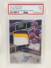 J.J. McCarthy 2024 Panini Spectra #201 RPA Tri-Color Patch Auto /60 Vikings