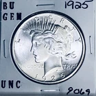 1925 P BU GEM PEACE SILVER DOLLAR UNC MS+++ U.S. MINT RARE COIN 9069