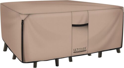 88x62x28 Inch Heavy Duty Rectangular Patio Table Cover, 600D Waterproof Canvas