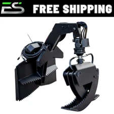 MINI BOBCAT LOG CLAW GRAPPLE HYDRAULIC ROTATING GRAPPLE - FREE SHIPPING