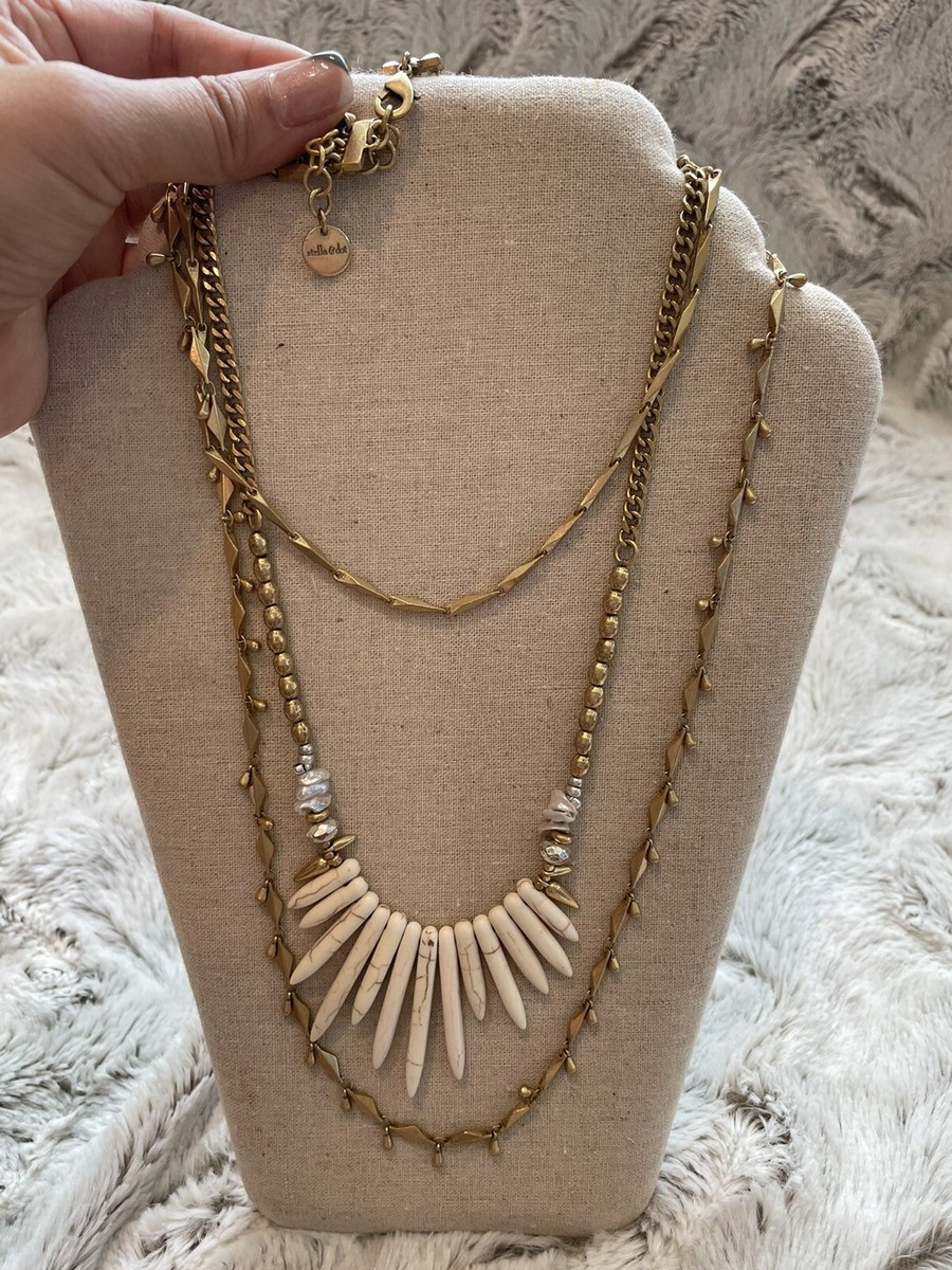 Stella Dot Zuni Statement Strand Long Necklace