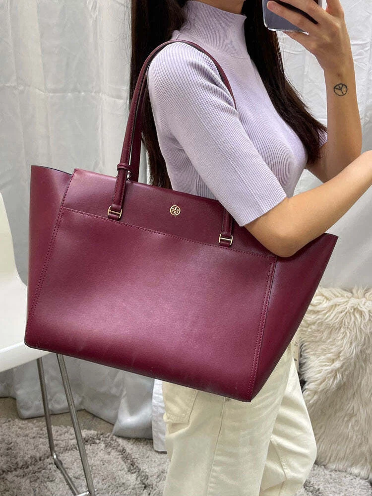 Tory Burch Borsa donna Parker Tote Bag Granato Imperiale Nuoto di Mezzanotte 37169 639