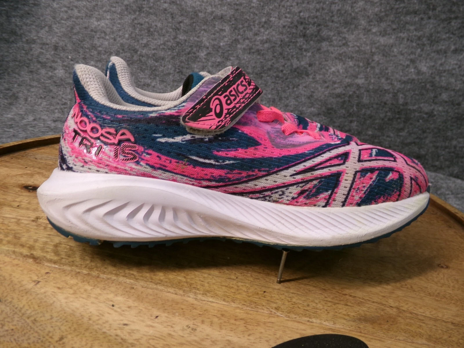 Scarpe slip on ASICS bambino Noosa Tri 15 PS rosa blu taglia 1 (bambino bambino)