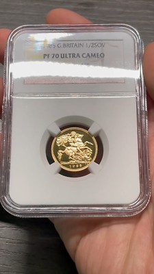 コレクション 1986 G.BRITAIN 1 Sov PF 70 ULTRA CAMEO Great Britain 1985 1/2 Sovereign Gold NGC PF70 ULTRA CAMEO SKU