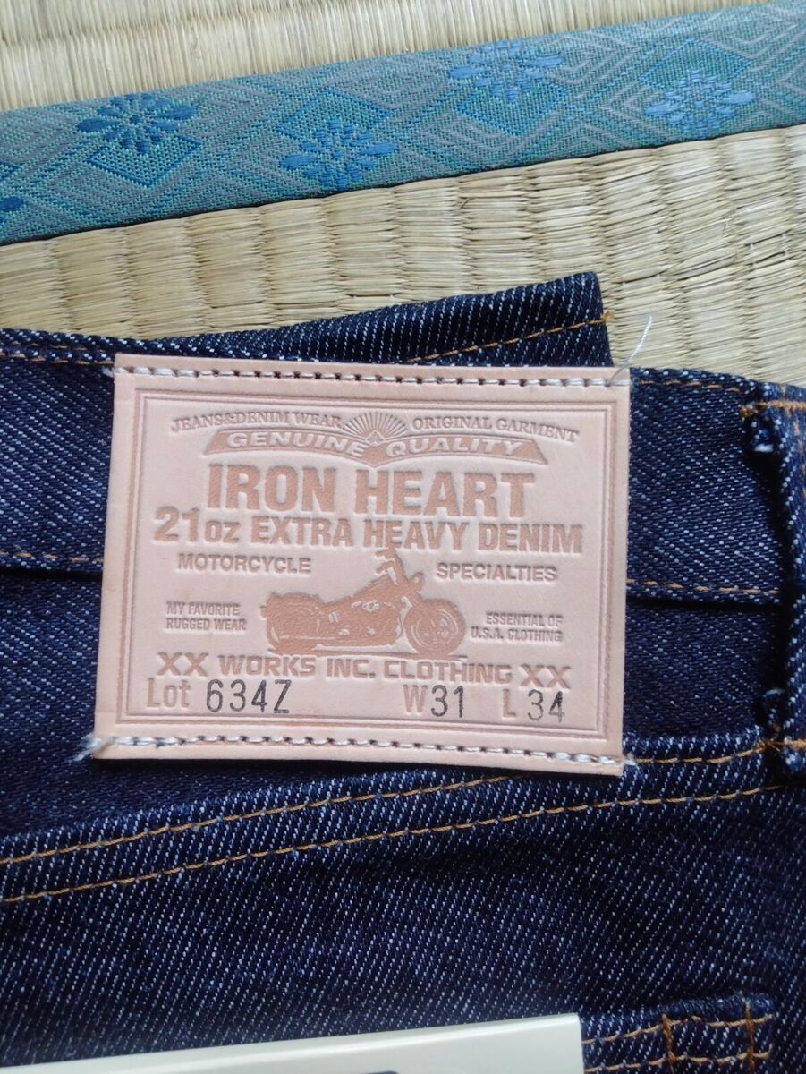 IRON HEART 634Z 21oz Regular Denim Straight Indigo 31 32 IRON HEART 634Z 21oz Regular Denim Straight Indigo 31 32