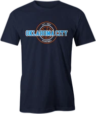 Oklahoma City Basketball Blue City Fan T-Shirt   