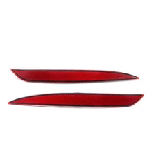 Red Lens Rear Bumper Reflector Marker Left &Right Pair For 2020-22 Tesla Model Y