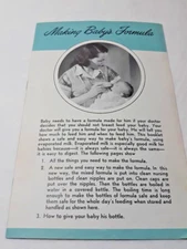 Vintage 1951 Making Baby's Formula Booklet, Evaporated Milk Association