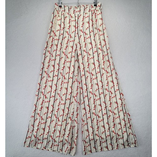Discovery Clothing Co Floral Pants Womens Small Flowy Baggy Wide Leg Lined