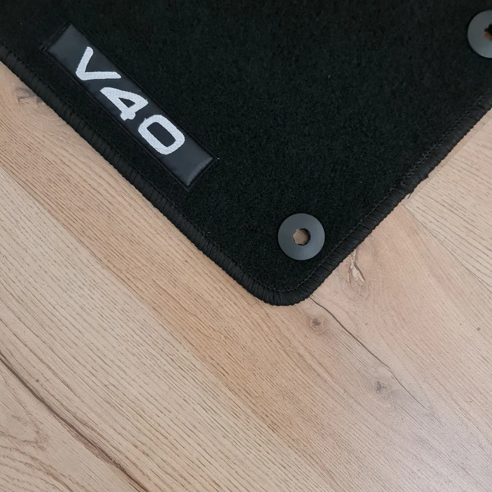 Alfombrillas coche terciopelo para Volvo V40 2013 2019 alfombra negra impermeable antideslizante Foto 2 de 4